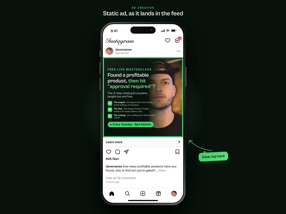 Static ad preview