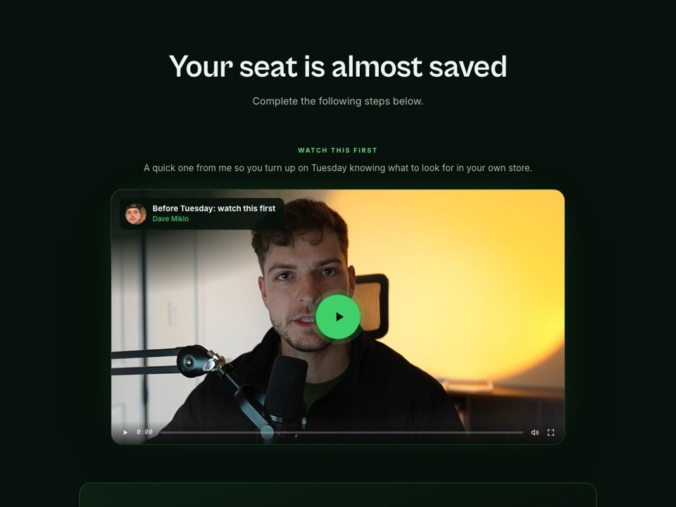 Thank-you page preview